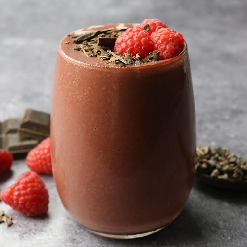 Raspberry Chocolate Protein Smoothie