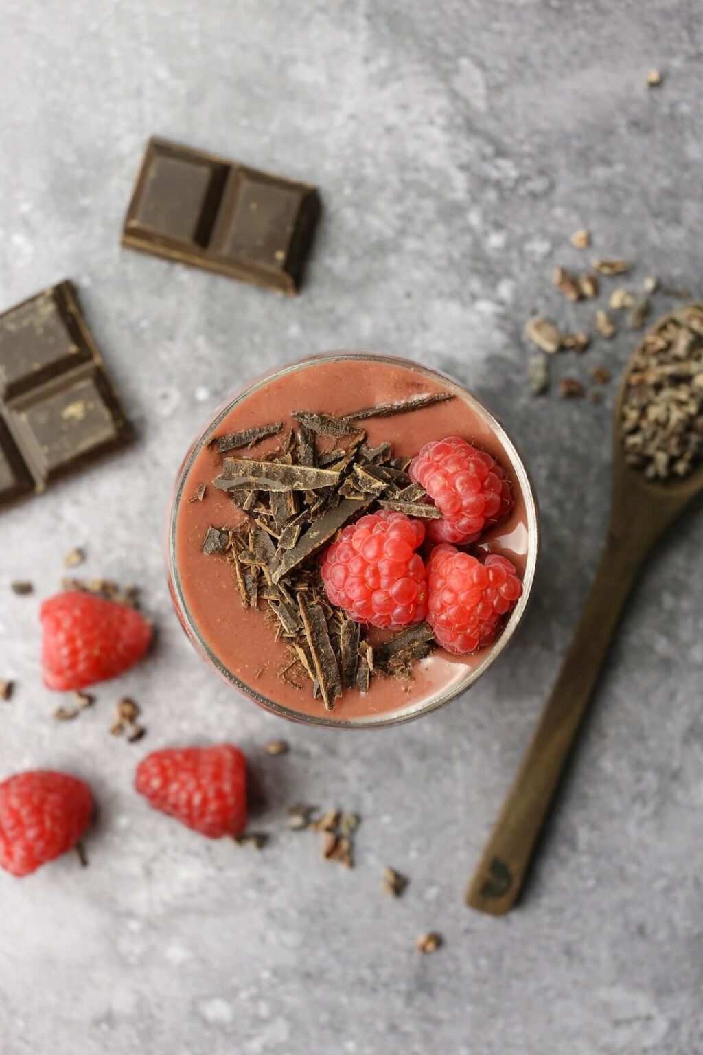 Raspberry Chocolate Protein Smoothie