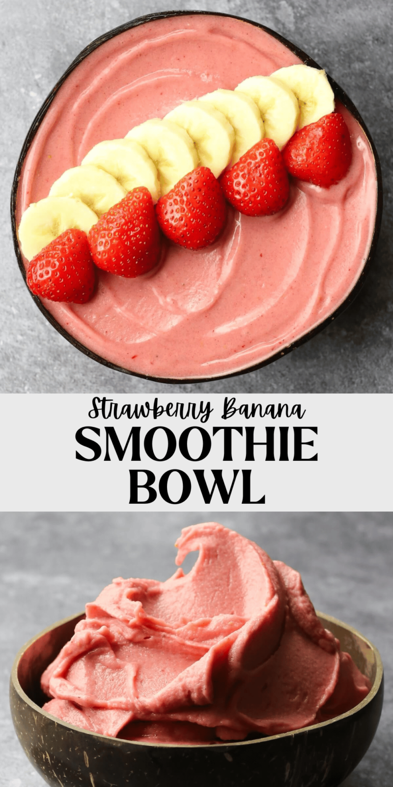 Image showcasing Strawberry Banana Smoothie Bowl